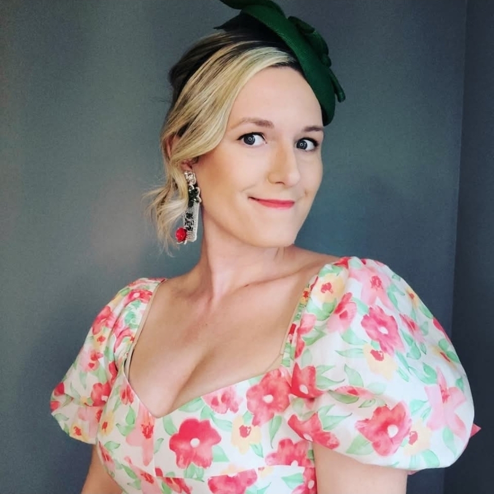 &merci Floral Dress with Puff Sleeves | Kentucky Derby Dress
